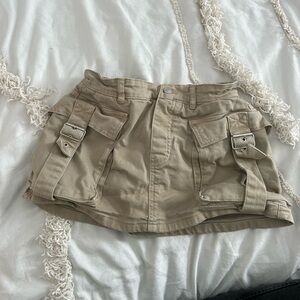 free people khaki cargo skort